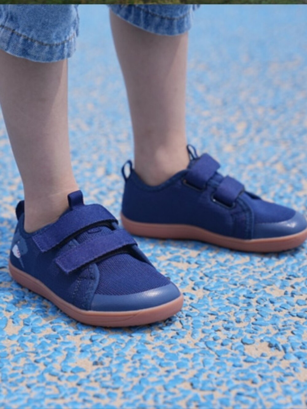 Kids Navy Blue Velcro Sneakers